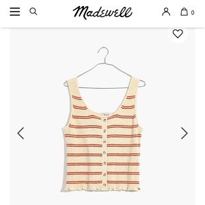 NWT Madewell sweater tank